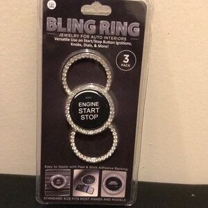 Silver Bling Ring Jewelry for Car Interior